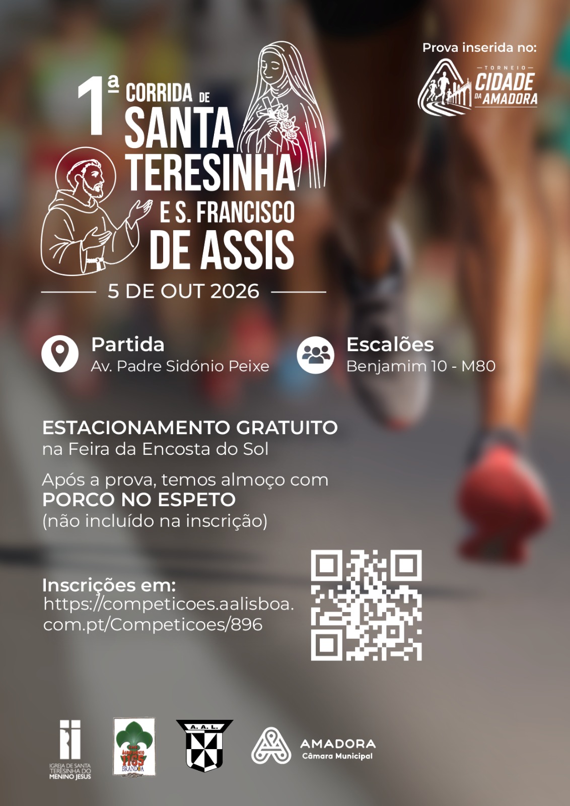 Cartaz da prova 1ª Etapa - TCA - Santa Teresinha e São Francisco de Assis