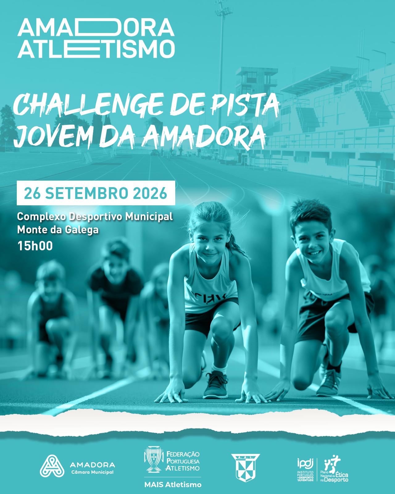Cartaz da prova Challenge de Pista Jovem - Amadora