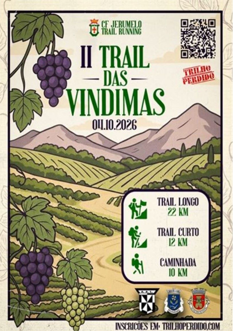Cartaz da prova II Trail das Vindimas  (2.ª CDT Lisboa)