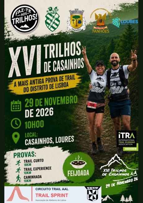 Cartaz da prova XVI Trilhos de Casainhos 